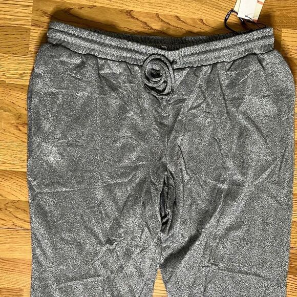 Anne Klein Womens Jogger Pants Elastic Waist Mid Rise Silver Size 3X NWT - Picture 3 of 14